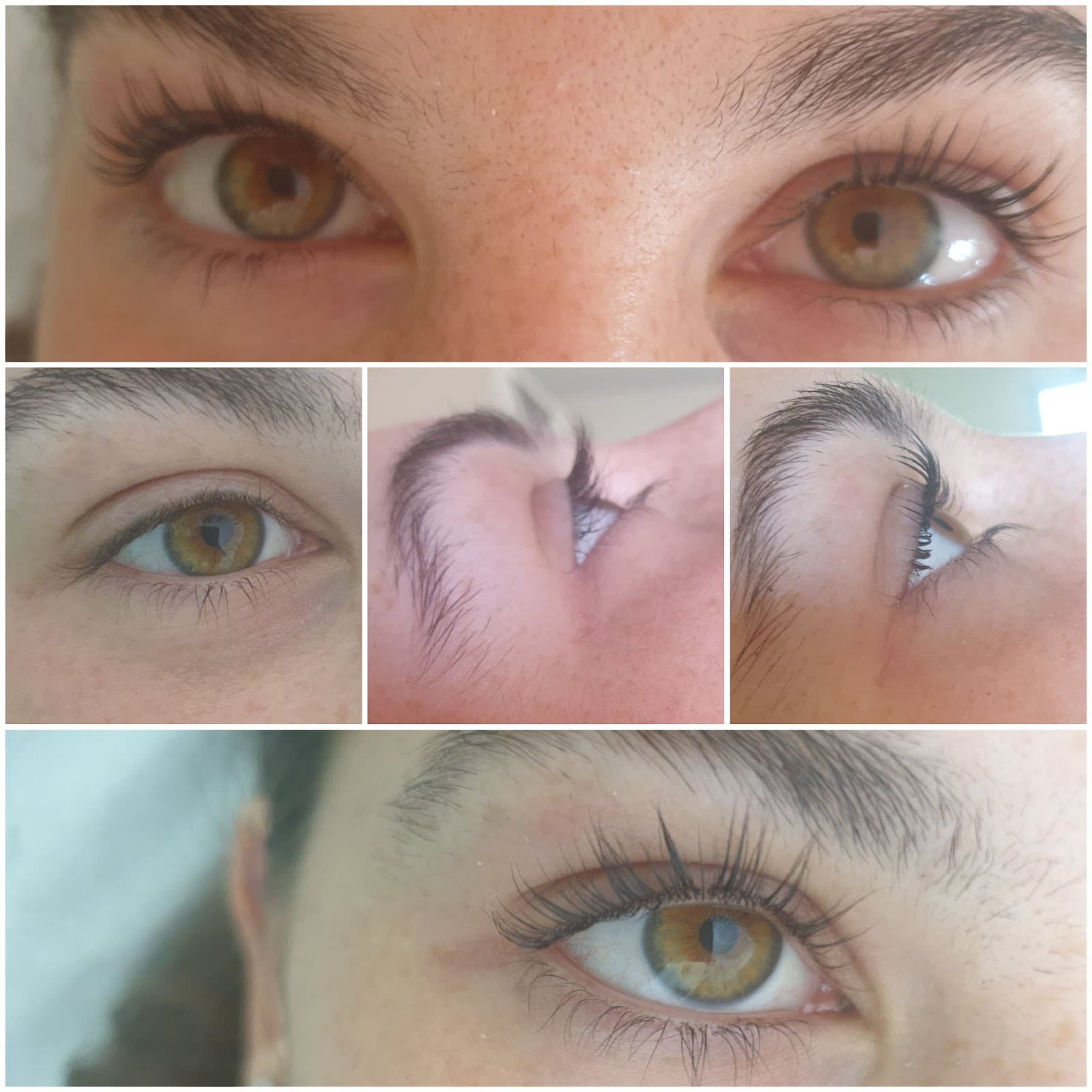 Exemples de mise en beauté des cils et sourcils
